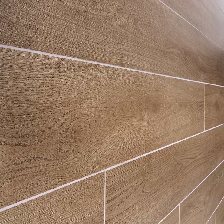 Oaktree Elegant Dark Brown 7x60 XL Wood Look Matte Porcelain Tile
