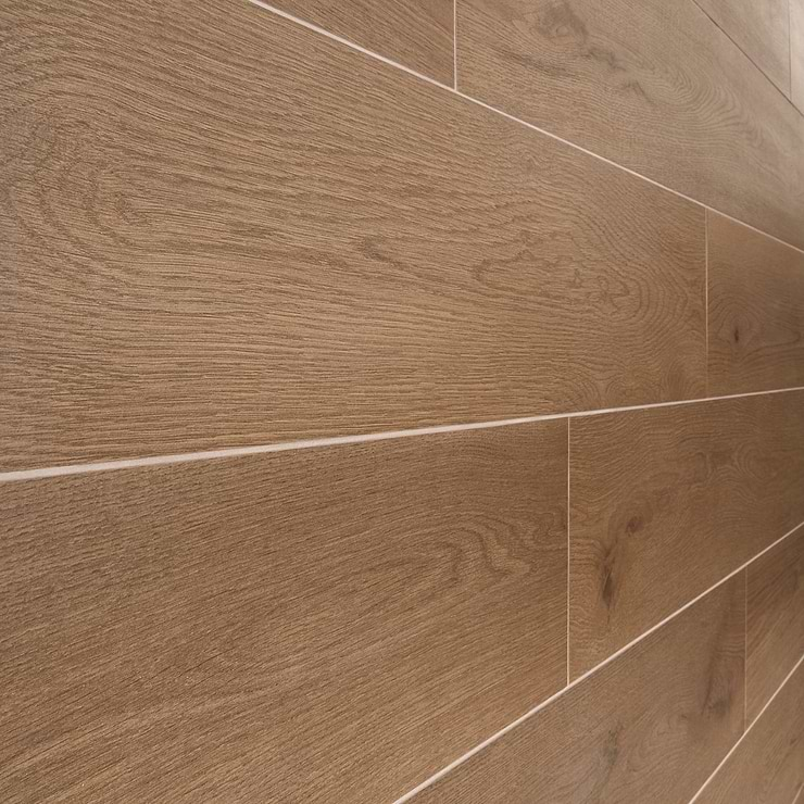 Oaktree Natural Dark Brown 8x48 Wood Look Matte Porcelain Tile