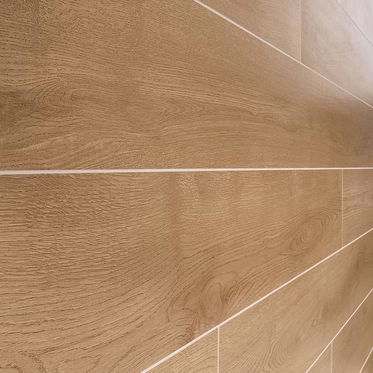 Oaktree Elegant Copper Brown 7x60 XL Wood Look Matte Porcelain Tile