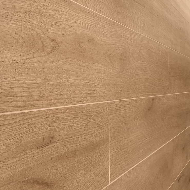 Oaktree Natural Copper Brown 8x48 Wood Look Matte Porcelain Tile