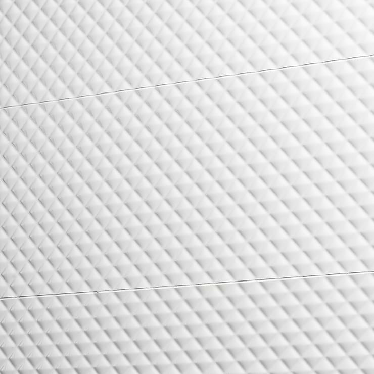 Reverb Pillowed White 12x36 3D Glossy Ceramic Tile