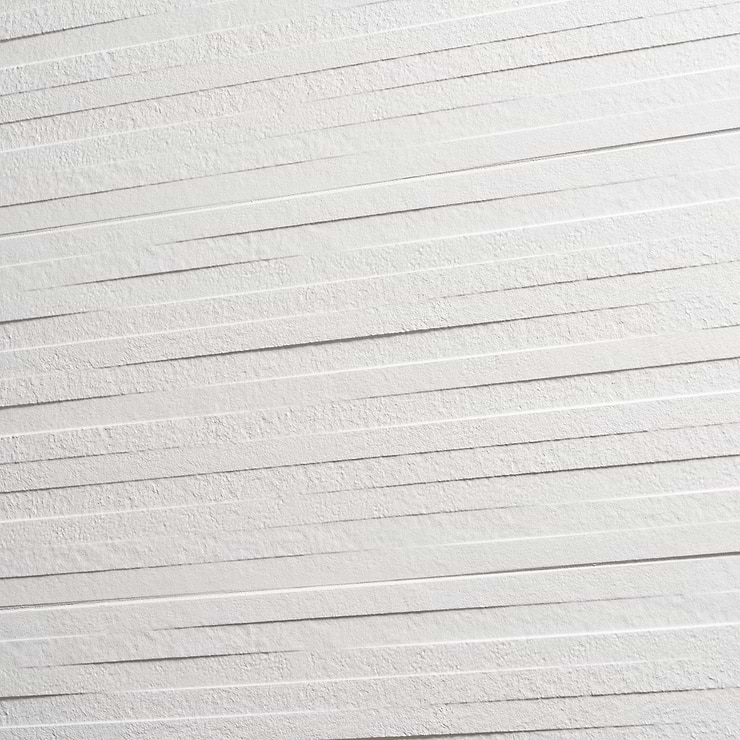 Reverb Multilevel White 12x36 3D Matte Ceramic Tile