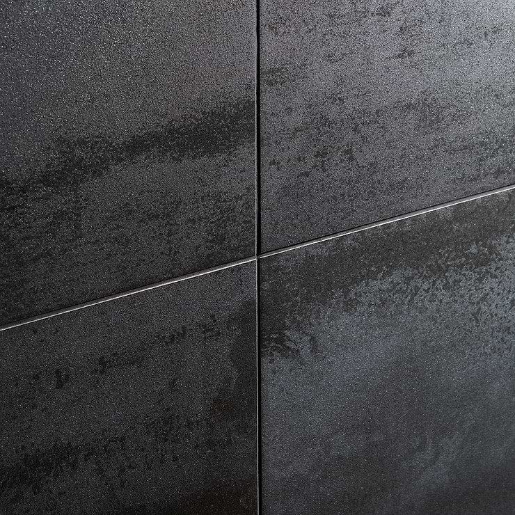 Hewlett Black Iron 12x24 Matte Porcelain Tile