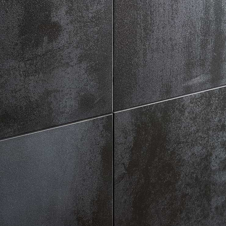 Hewlett Black Iron 24x24 Matte Porcelain Tile