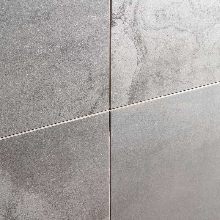 Hewlett Metal Silver 12x24 Matte Porcelain Tile