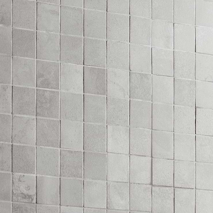 Hewlett Metal Silver 2x2 Matte Porcelain Mosaic Tile