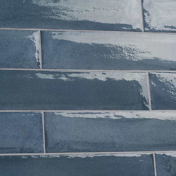 Paint Blu Notte 3x16 Glossy Porcelain Subway Tile