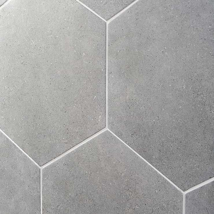 Pergola Gray 12.5" Hexagon Matte Porcelain Tile