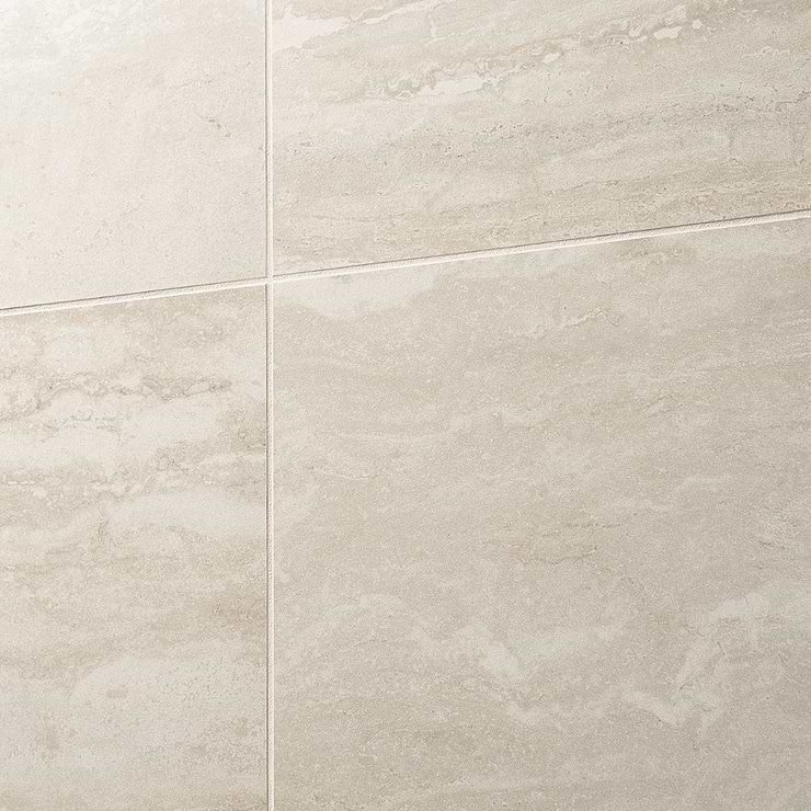 Basic Travertine Beige & Cream 12x24 Matte Porcelain Tile