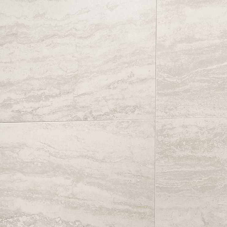 Basic Travertine Beige & Cream 24x48 Matte Porcelain Tile