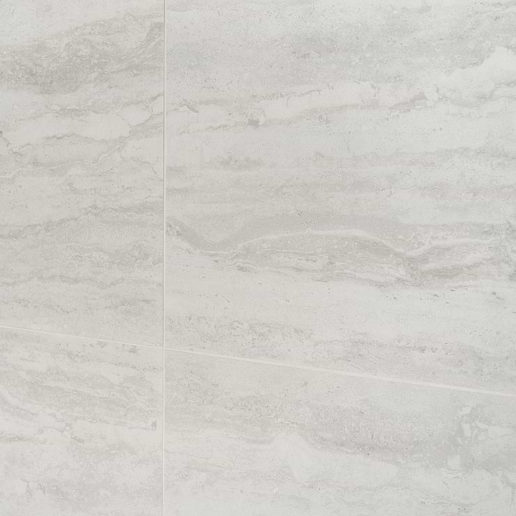 Basic Travertine Cotton White 24x48 Matte Porcelain Tile