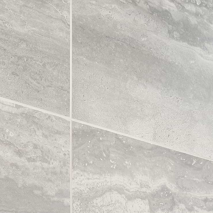 Basic Travertine Silver 12x24 Matte Porcelain Tile