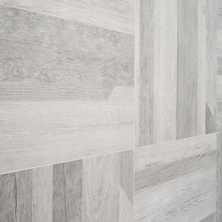 Caribou Silver 24x24 Matte Porcelain Wood Look Tile