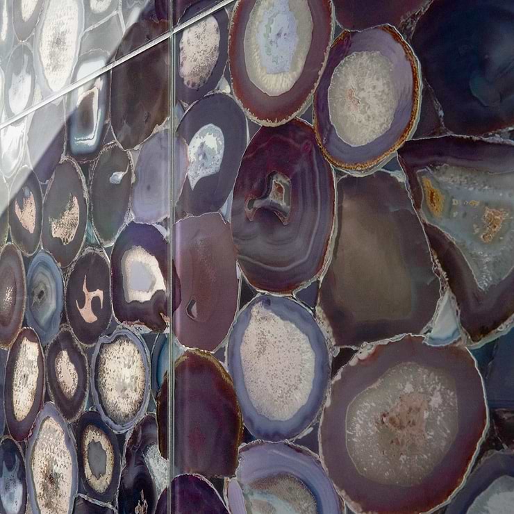 Agate Glass Wisteria Purple 18x36 Polished Glass Tile