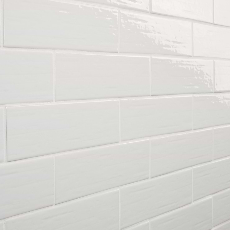 Kiln White 3x9 Polished Porcelain Subway Tile