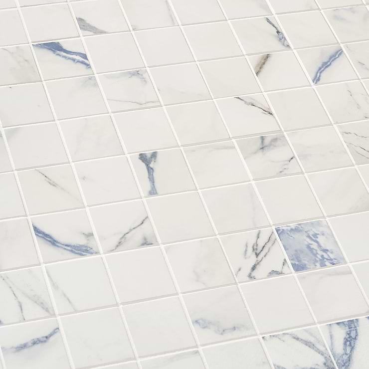 Calacatta Azur 2x2 Matte Porcelain Mosaic