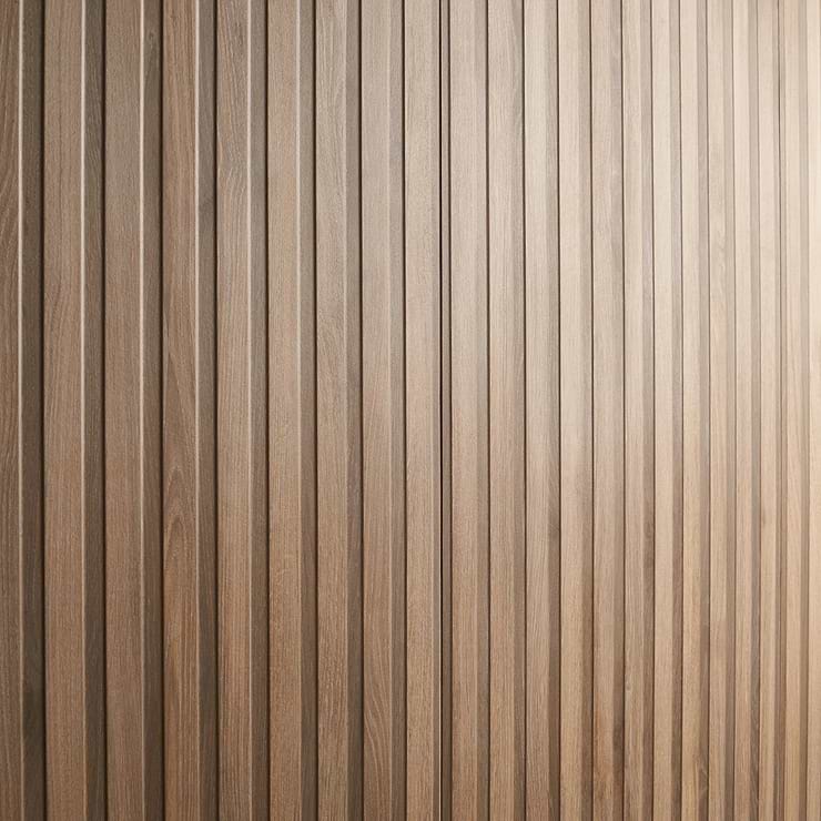 Nobu Ribbon Tan Brown 24x48 Wood Look Matte Porcelain Tile