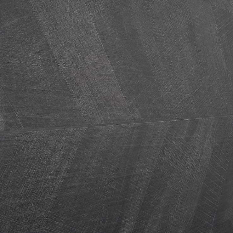 Kenridge Chevron Black 24x48 Wood Look Matte Porcelain Tile