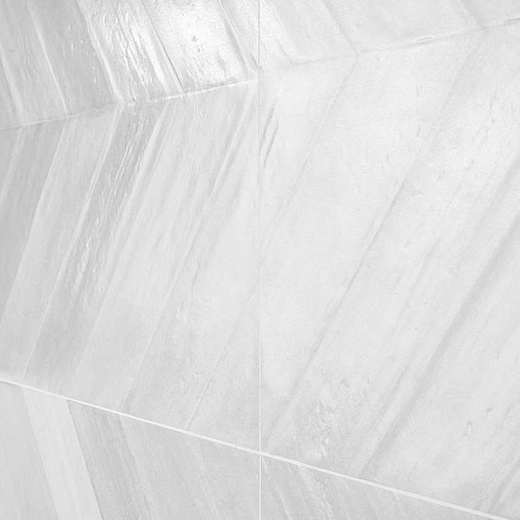 Sculpt Chevron White 24x48 Natural Porcelain Tile