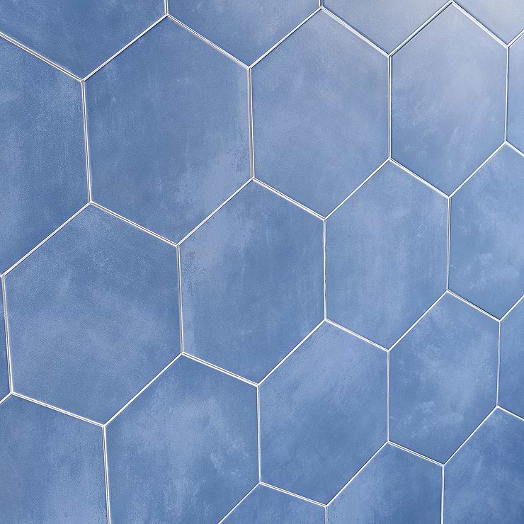 HexArt Azul 8" Porcelain Matte Tile 