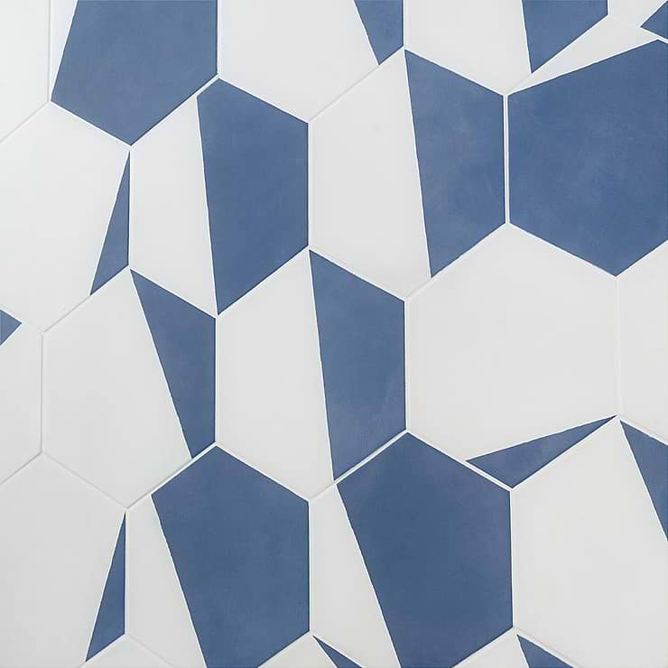 HexArt Pop Azul 8" Hexagon Matte Porcelain Tile