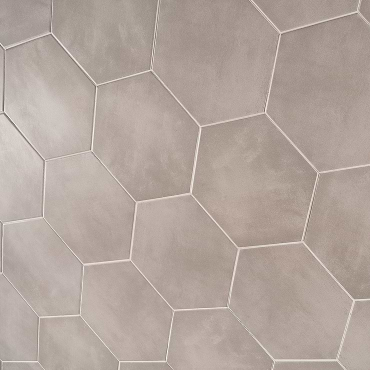 HexArt Gris 8" Porcelain Matte Tile 