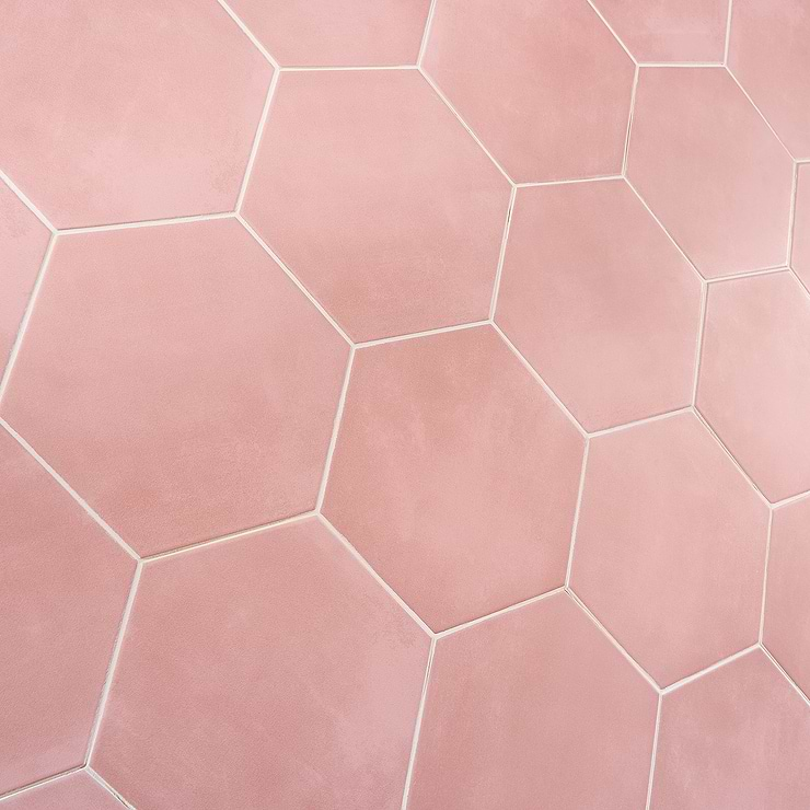 HexArt Rose 8" Porcelain Matte Tile