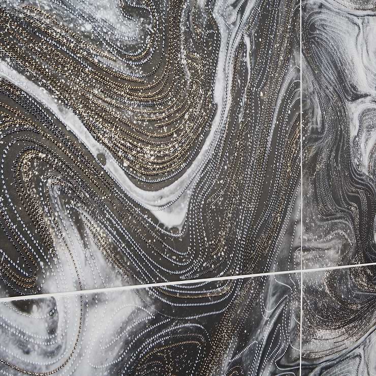 Australis By Paula Purroy White Deco 24x48 Artisan Decor Polished Porcelain Tile