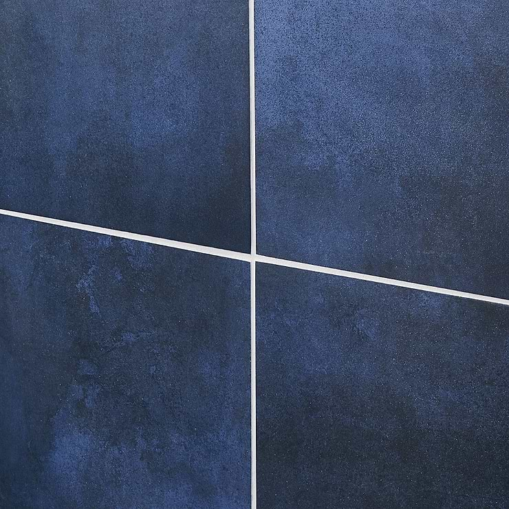 Art Geo by Elizabeth Sutton Cement Blue 8x8 Matte Porcelain Tile