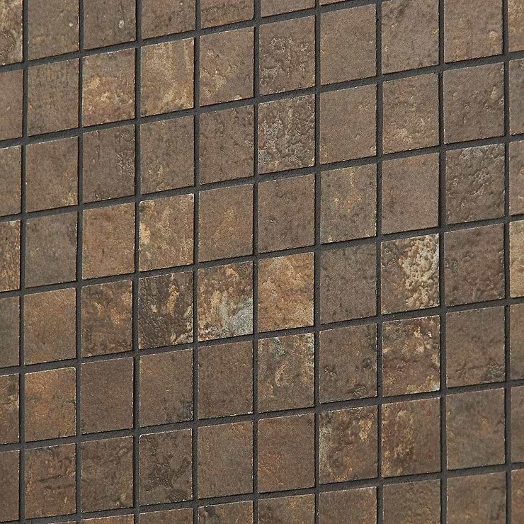 Portrait Copper 1x1 Matte Porcelain Mosaic Tile