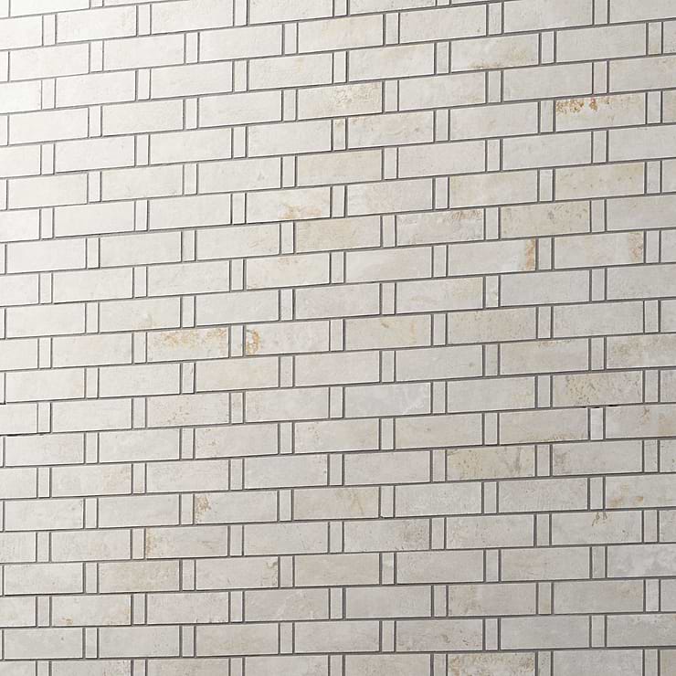Portrait Ivory 1x3 Weave Matte Porcelain Mosaic Tile