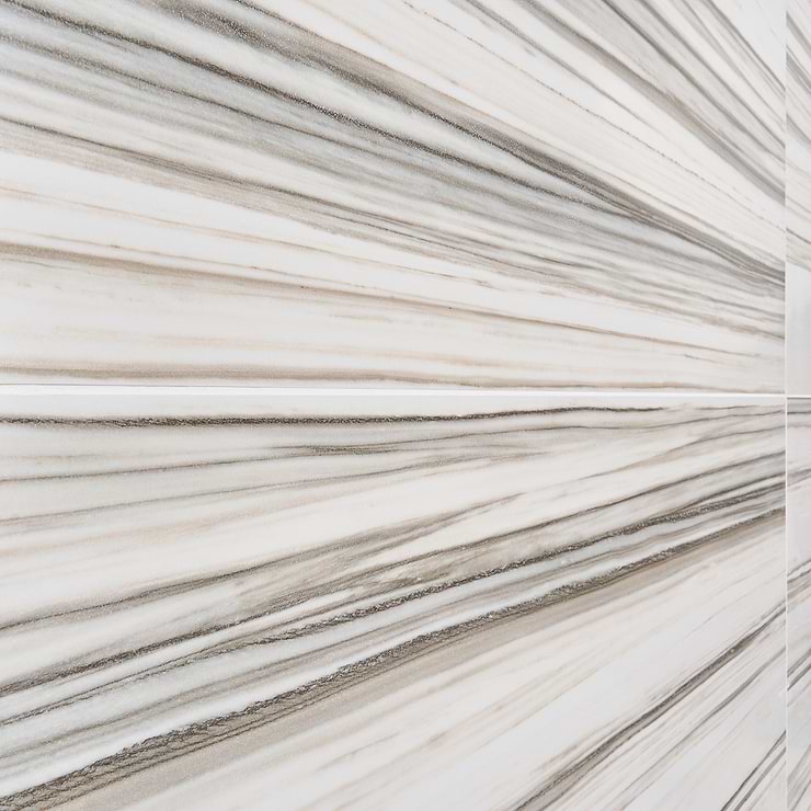 Romani Zebrino Brown and White 24x48 Marble Look Satin Porcelain Tile