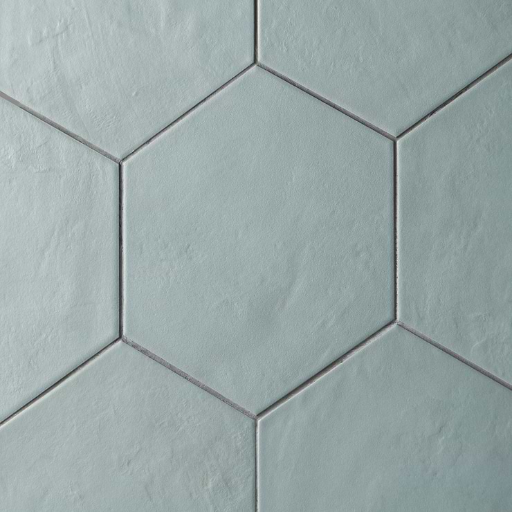 Ava Green Cielo 8" Hexagon Matte Porcelain Tile