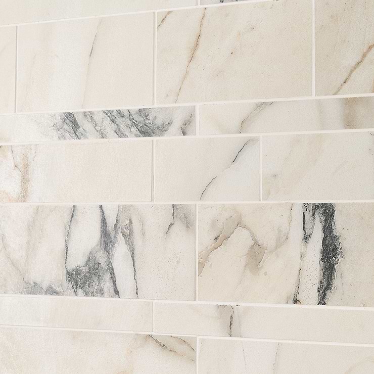 DreamStone Calacatta Rustico Railroad Matte Porcelain Mosaic
