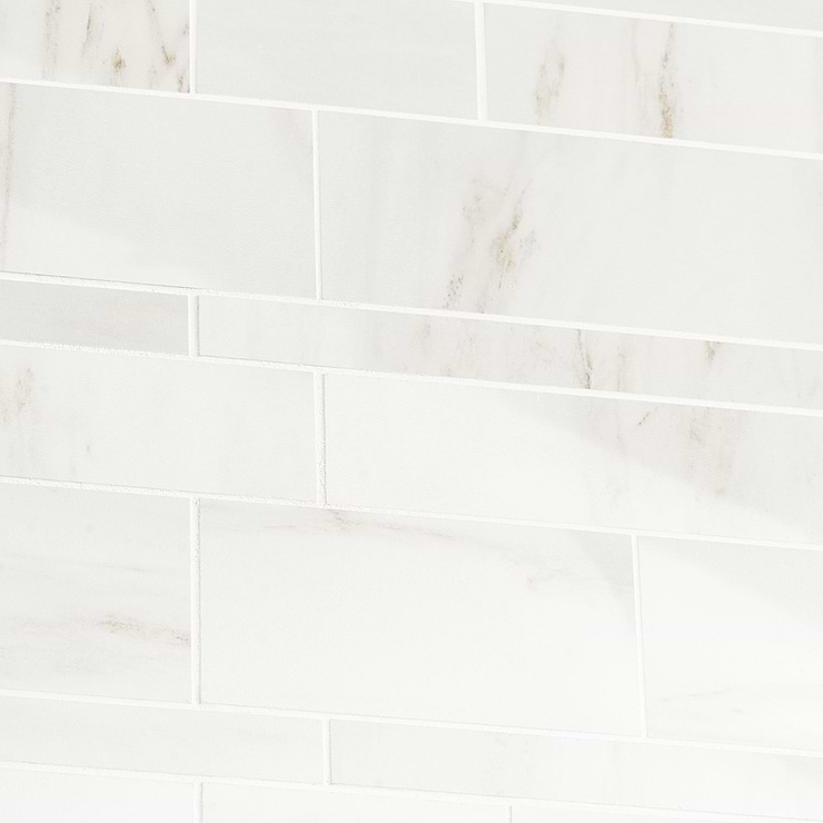DreamStone Dolomite Snow Railroad Polished Porcelain Mosaic