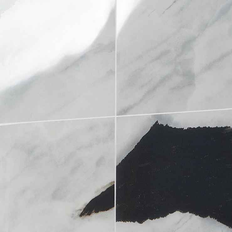 DreamStone Panda White 24x48 Polished Porcelain Tile