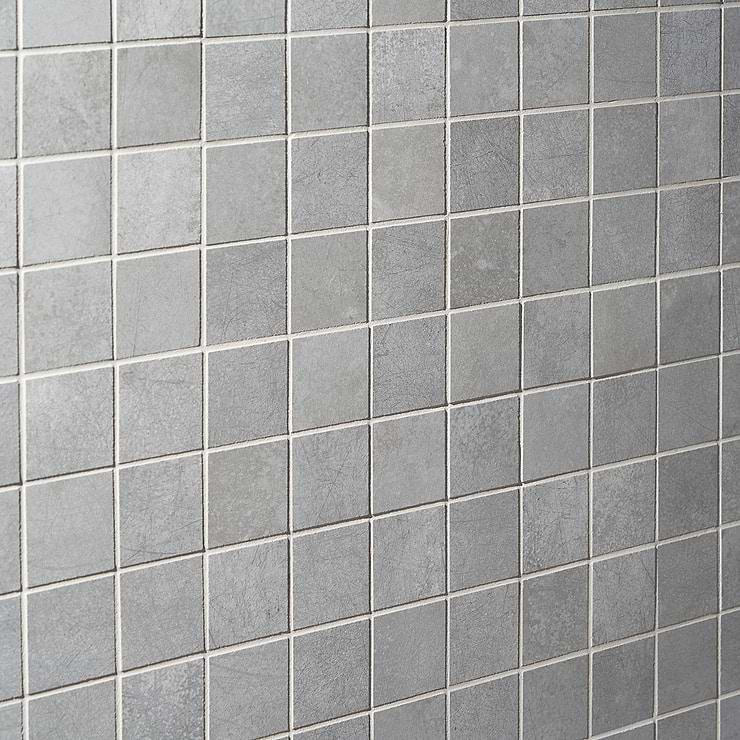 Bond Excalibur Medium Gray 2x2 Matte Porcelain Mosaic Tile