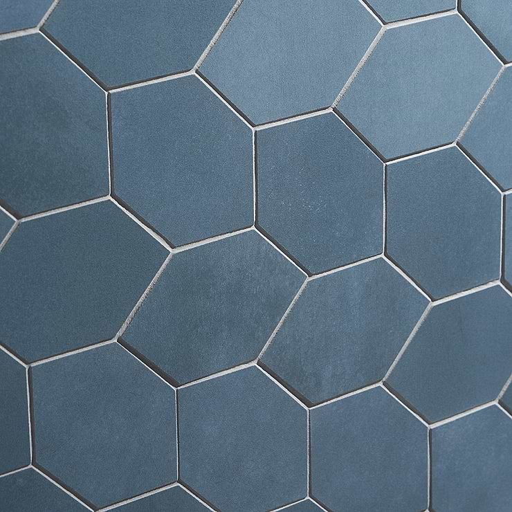 Bond Indio Blue Foliage Matte Porcelain Mosaic Tile