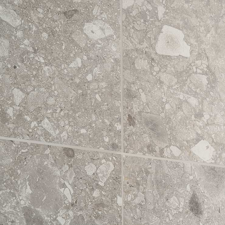 Rizo Taupe Gray 24x24 Terrazzo Look Matte Porcelain Tile