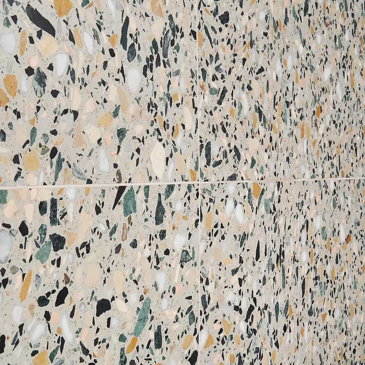 Terrazzo Italy Cava Terra Beige 24x24 Honed Marble Tile