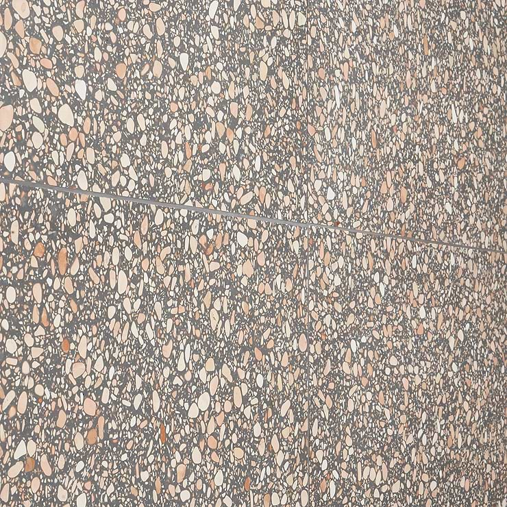 Terrazzo Italy Dolce Rina Gray 24x24 Honed Terrazzo Tile