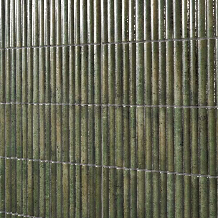 Curve Fluted Green 6x12 3D Glossy Ceramic Tile