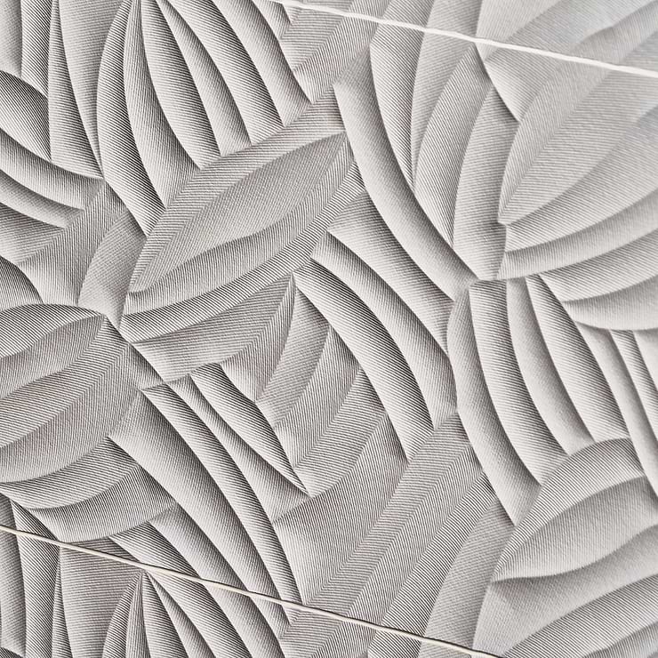 Wonderland 3D Garden White 12x36 Polished Ceramic Tile
