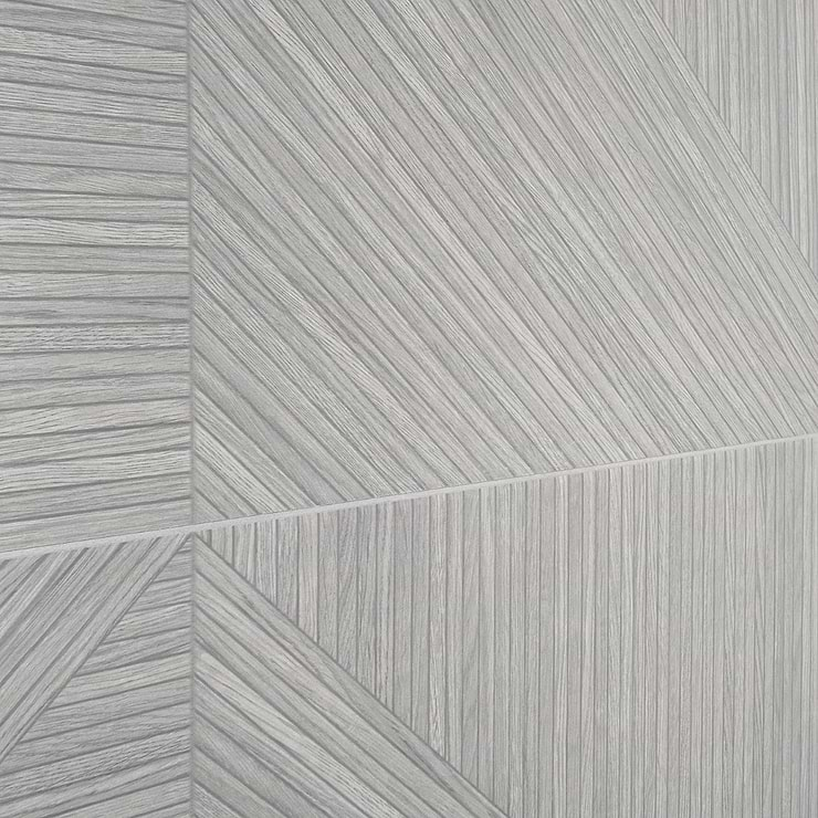 Enso Gray 24x48 Ribbed Matte Porcelain Wood Look Tile