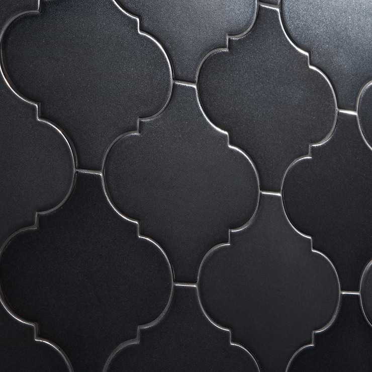 Zeal Arabesque Gunmetal Gray 8x8 Polished Porcelain Tile