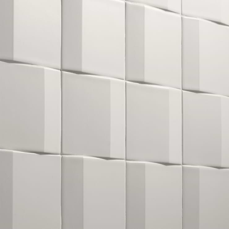 Zeal Edge 3D White 5x5 Matte Porcelain Tile