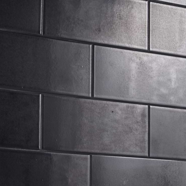 Zeal Gunmetal Gray 5x12 Polished Porcelain Tile