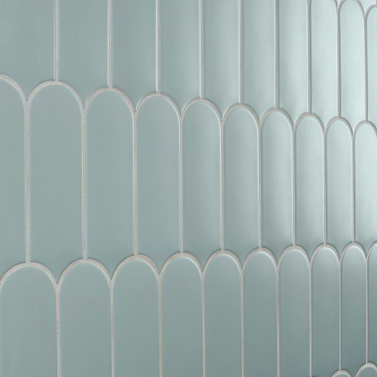 Parry Marine Blue 3x8 Fishscale Matte Ceramic Wall Tile