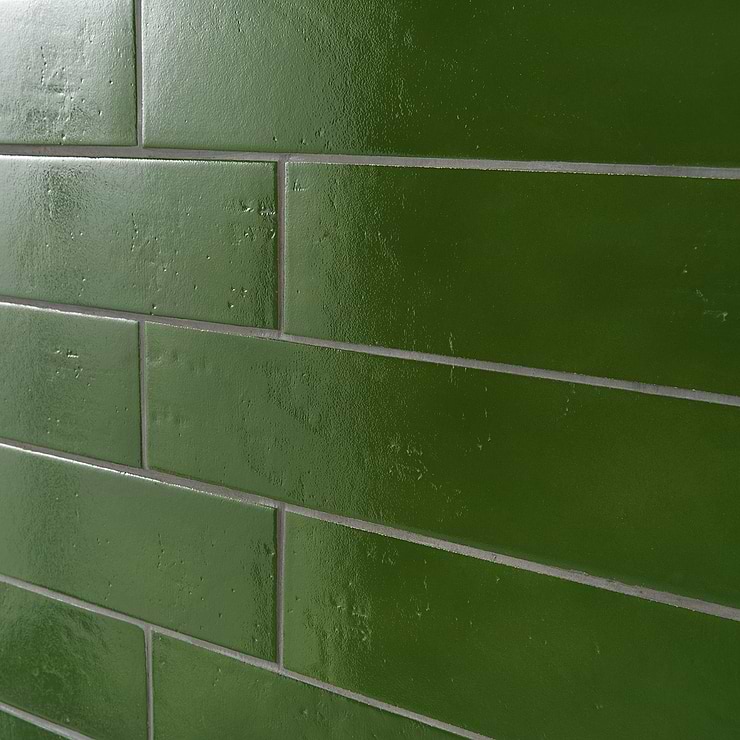 Cavallo Monaco Green 3x18 Polished Porcelain Subway Tile