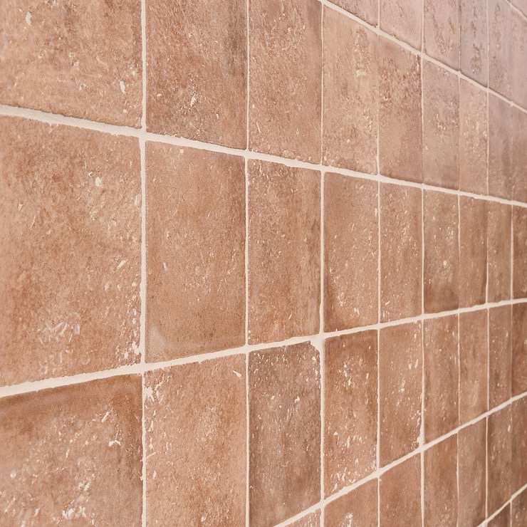 Navari Terracotta 5x5 Textured Matte Ceramic Tile
